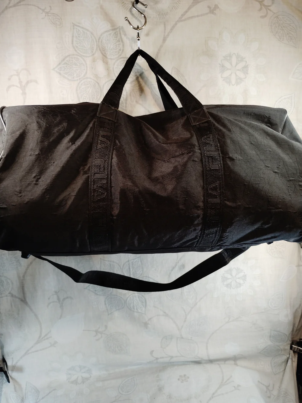 Fila Black Duffel Bag with White Logo